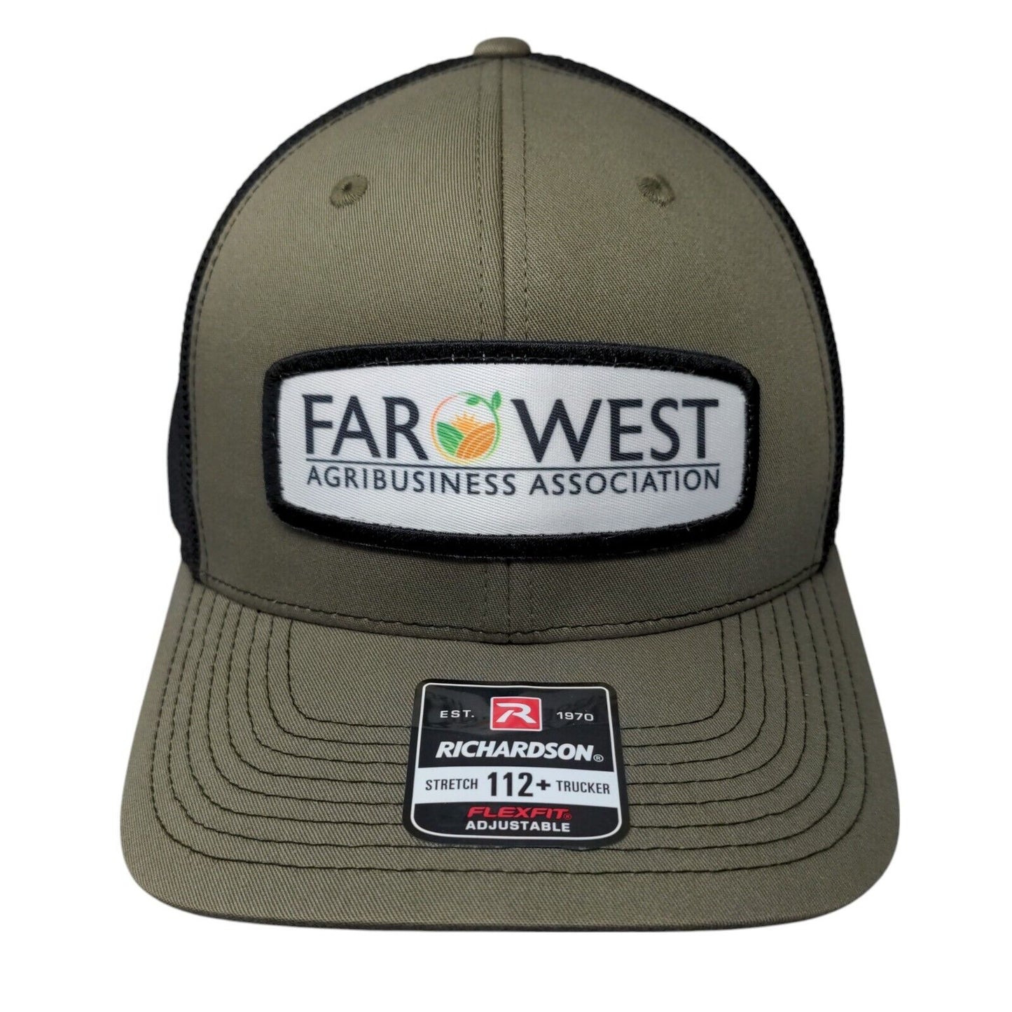 Far West Agribusiness Association Snapback Trucker Hat Green OSFA Mesh Back