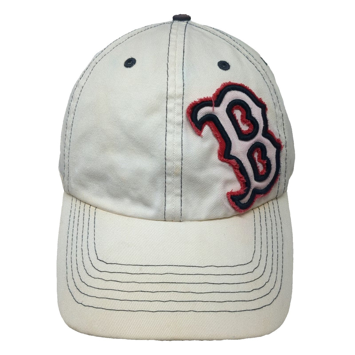 Boston Red Sox MLB '47 Twins Baseball Cap Beige XL Contrast Stitching Fitted Hat