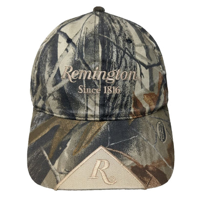 Remington Baseball Cap Green Camo One Size Realtree Hardwoods Slideback Hat