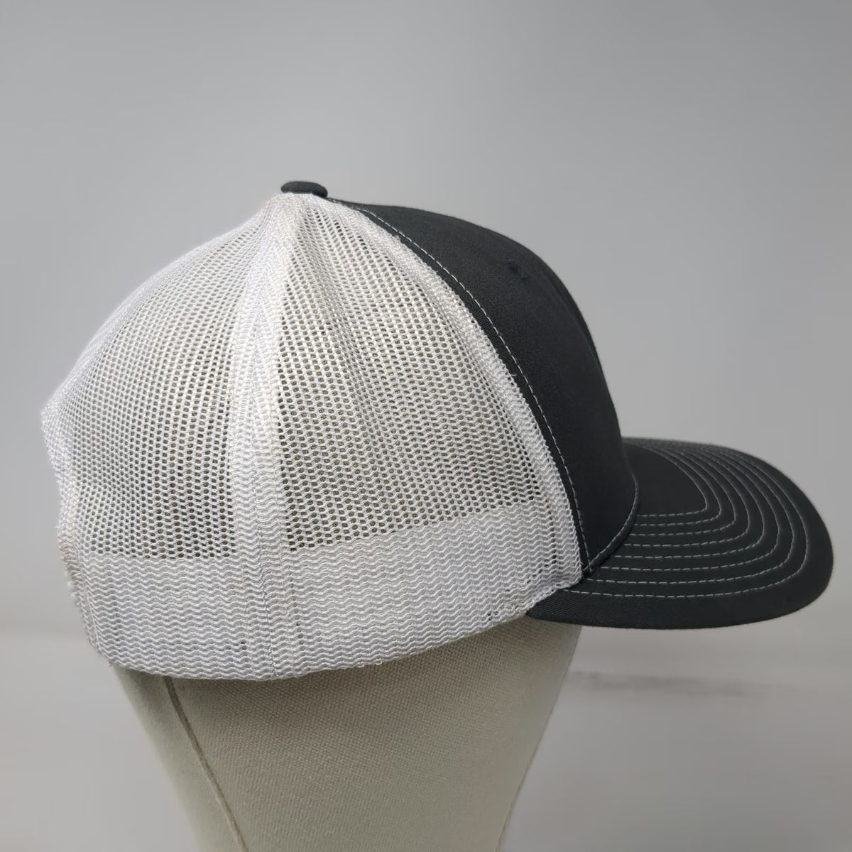 Richardson Trucker Hat Gray One Size VGS Logistics Eagle Logo Snapback Mesh