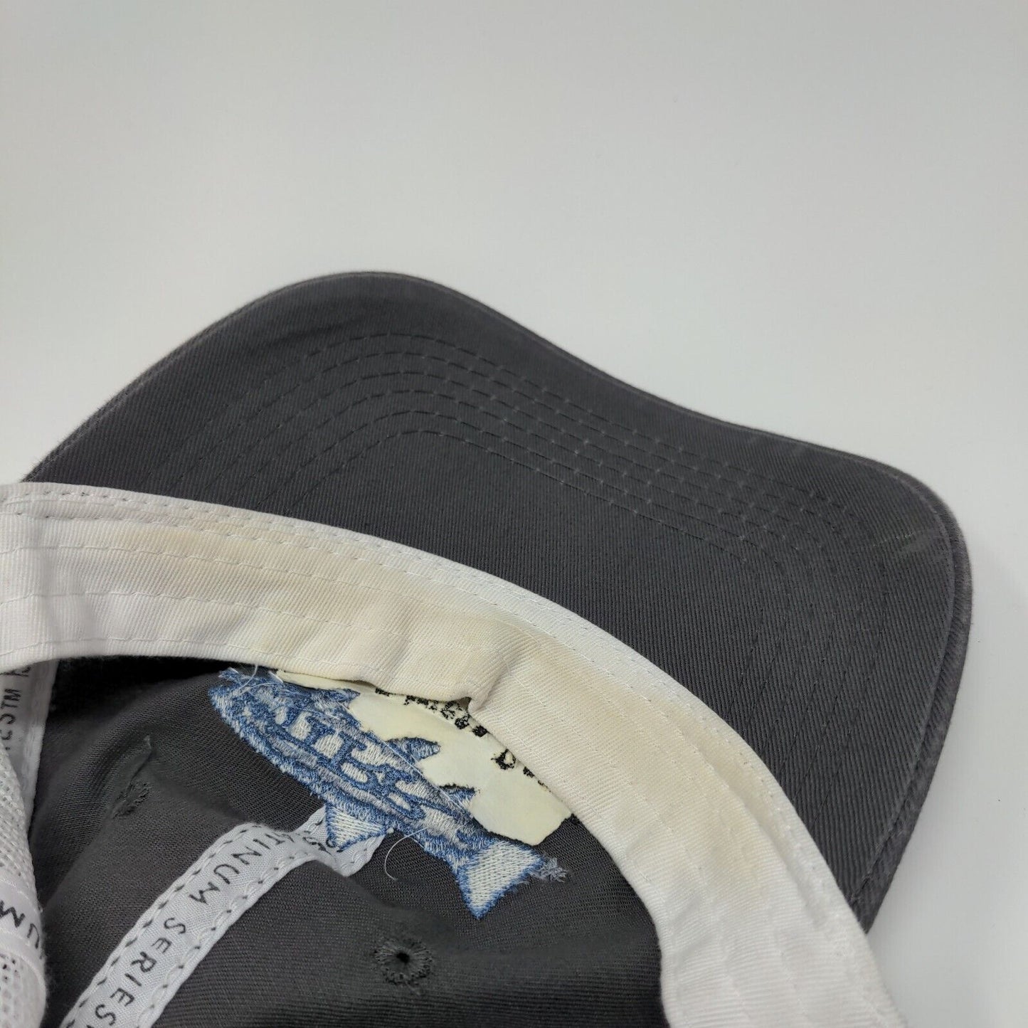 Three Rivers Ranch Idaho Strapback Trucker Hat Gray OSFM Mesh Back