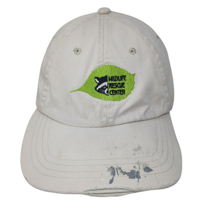 Wildlife Rescue Center Slideback Hat Beige One Size Adjustable Embroidered