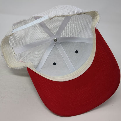 Richardson Trucker Hat Blue OS CAT American Flag Patch Mesh Snapback 112 Work