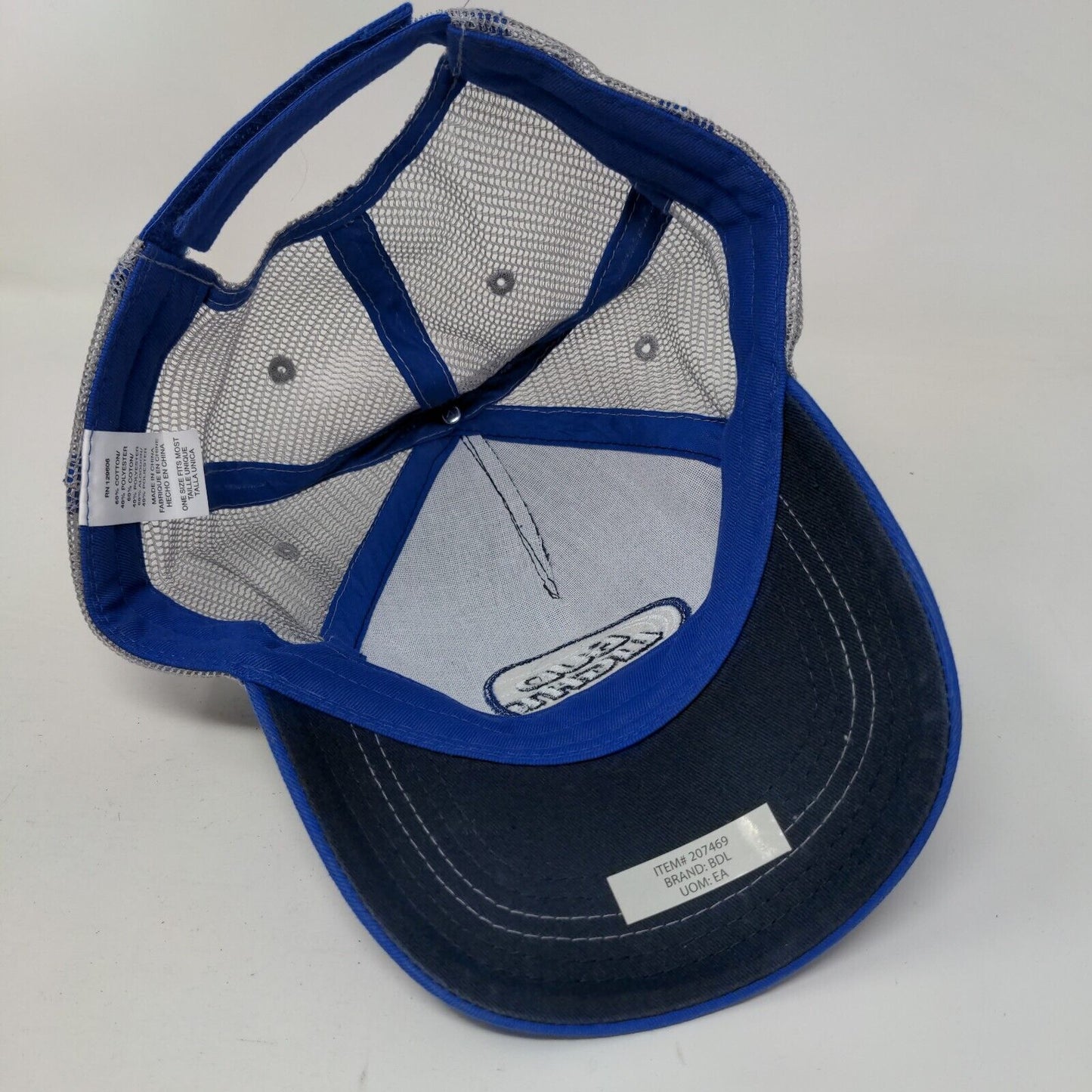 Bud Light Strapback Trucker Hat Blue OSFM Adjustable Embroidered Mesh Back