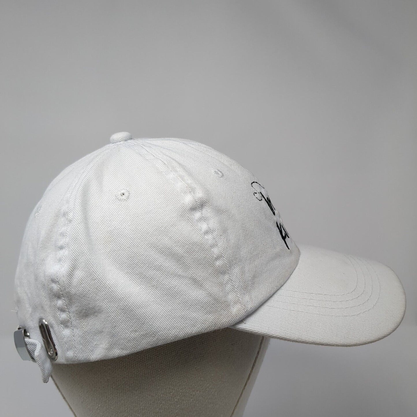 Bee Kind Slideback Hat White One Size Adjustable Embroidered 6 Panel
