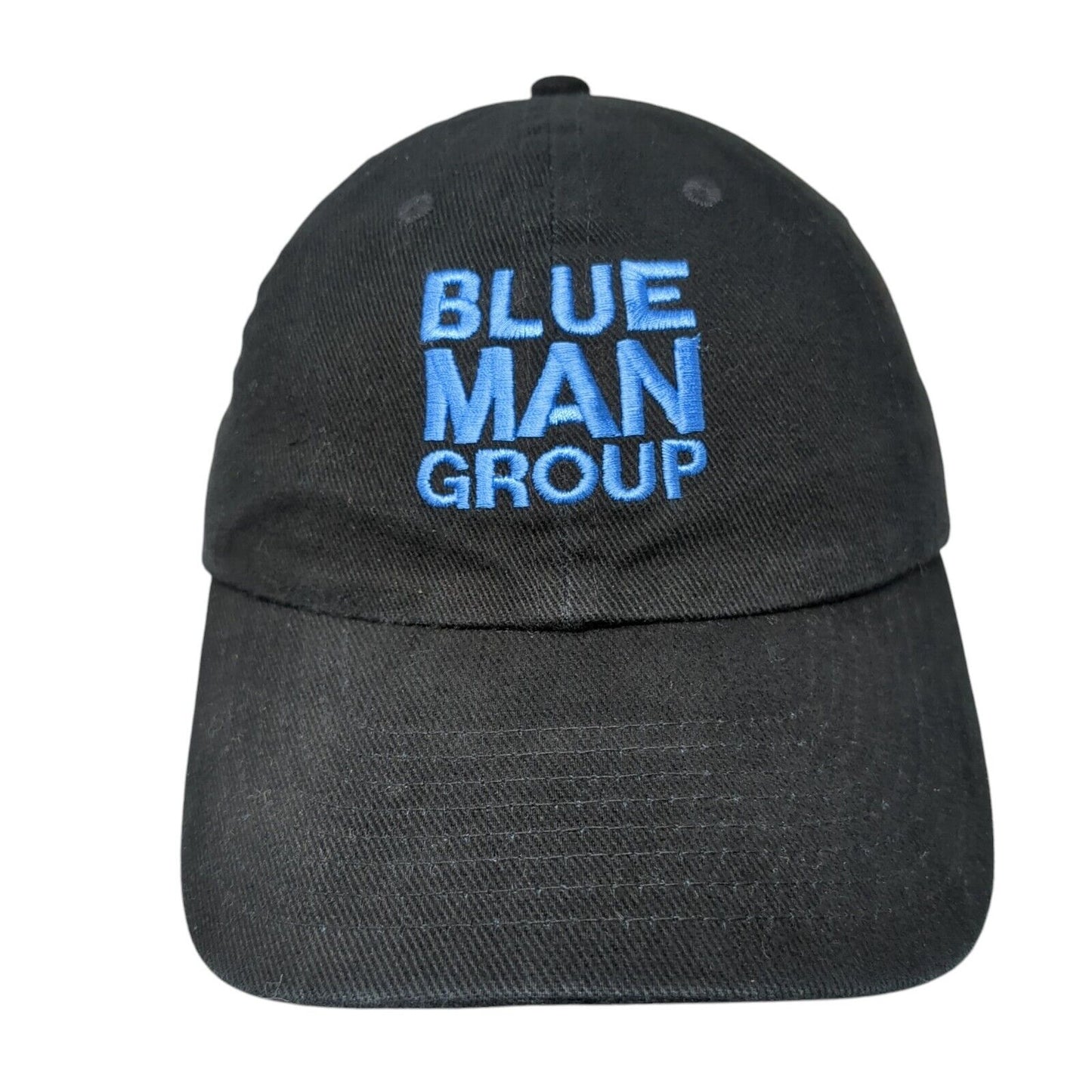 Blue Man Group Slideback Hat Black One Size Adjustable Embroidered