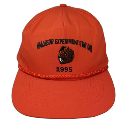 Otto 5 Panel Orange Hat Oregon State Beavers NCAA OSU 1995 Rope Brim Vintage