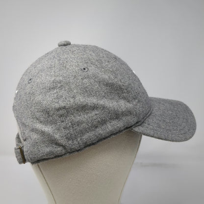 Adidas Baseball Cap Gray One Size Wool Blend Trefoil Embroidered Slideback Hat