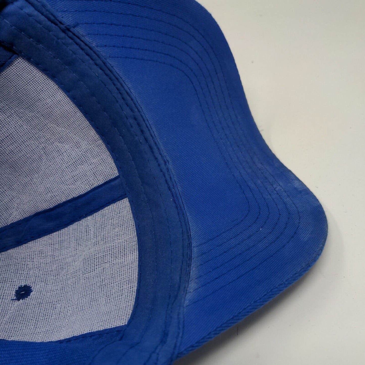 RF Roger Federer Strapback Hat Blue One Size Adjustable Vent Holes Vintage