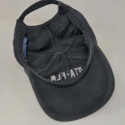 STA FLA Slideback Hat Black One Size Solid Embroidered Big Accessories