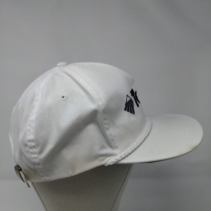 Terra Slideback Rope Hat White OSFA Leather Strap Adjustable Solid