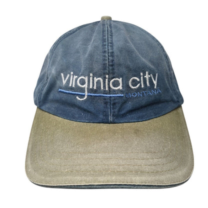Virginia City Montana Slideback Hat Blue One Size Adjustable Colorblock
