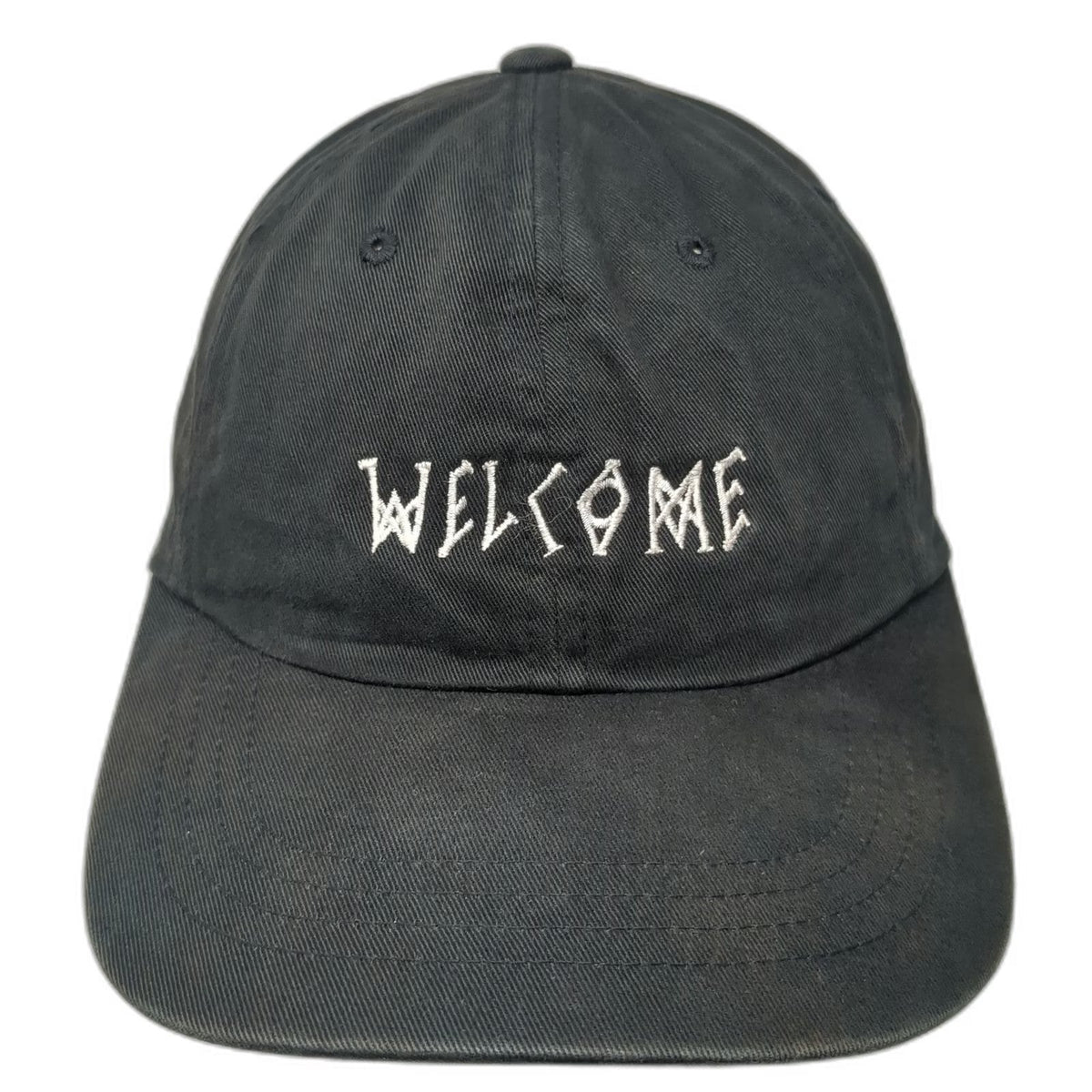Welcome Skateboards Baseball Cap Black One Size WELCOME Embroidery Slideback Hat