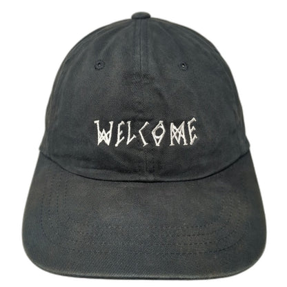 Welcome Skateboards Baseball Cap Black One Size WELCOME Embroidery Slideback Hat