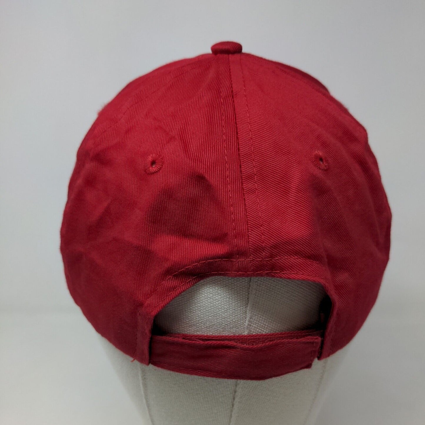 Port & Company Men's Strapback Hat Red Embroidered Got Poke Logo Cotton