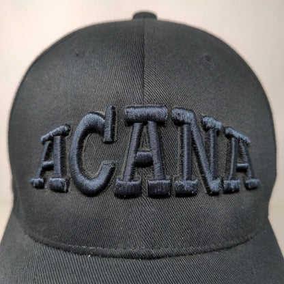 Flexfit Men's Fitted Hat Black Size L-XL Embroidered Acana Logo Maple Leaf