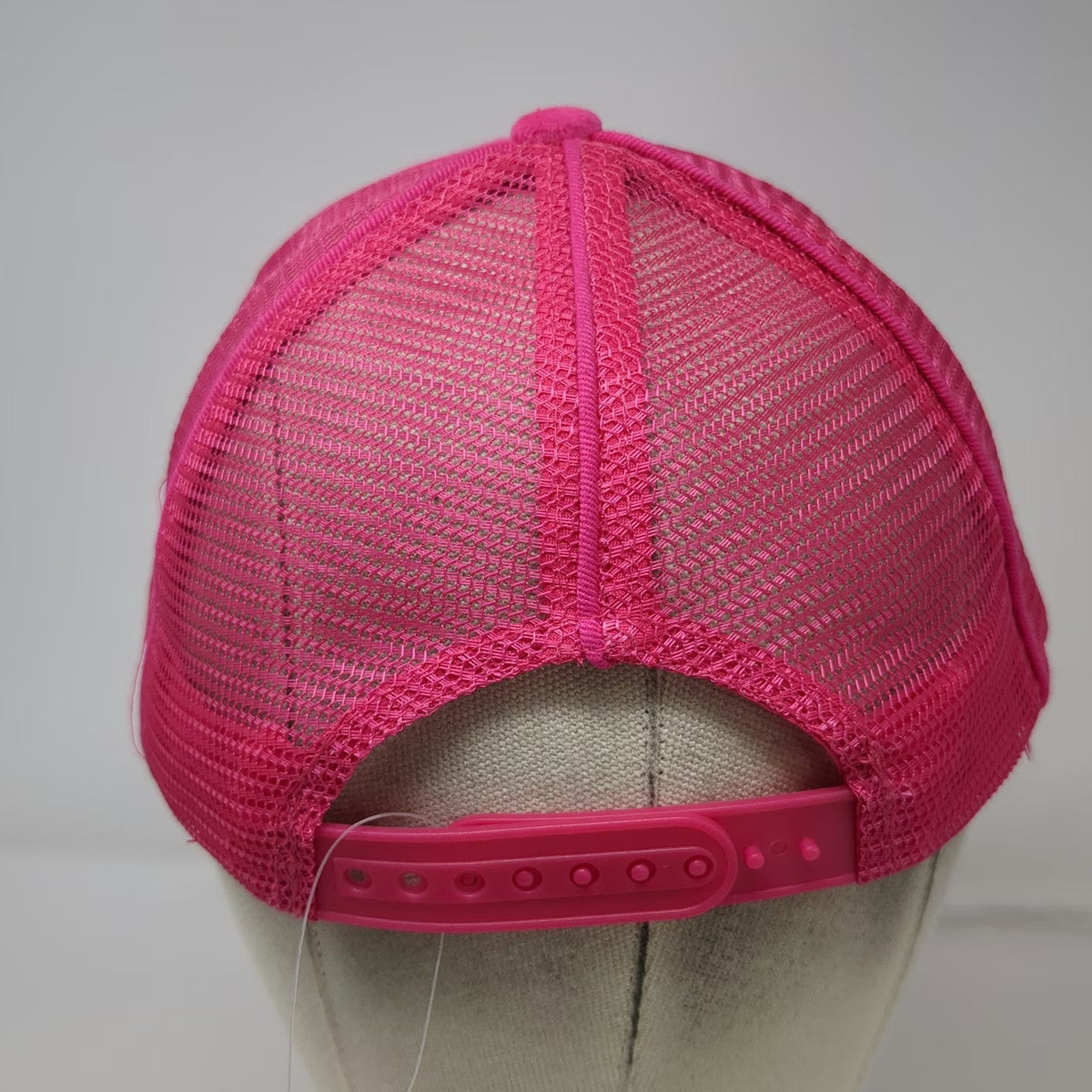 Juicy Couture Trucker Hat Pink One Size Velour Rhinestone Logo Snapback
