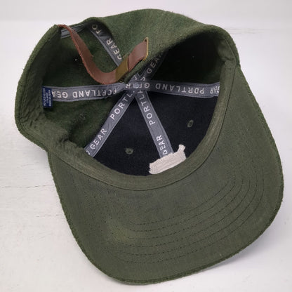 Portland Gear Baseball Cap Green One Size P Oregon Logo Leather Slideback Hat