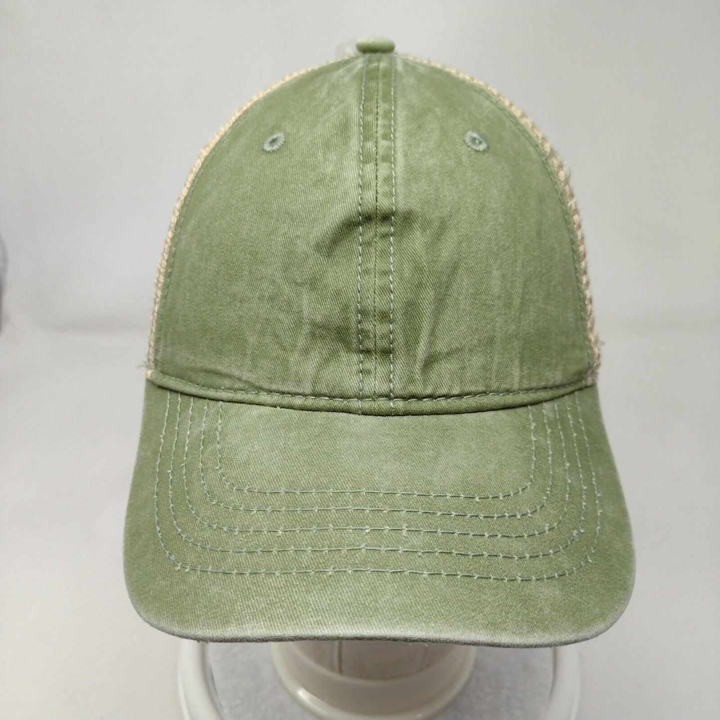 Unbranded Slideback Trucker Hat Multi Terrace Green OSFM Mesh Back