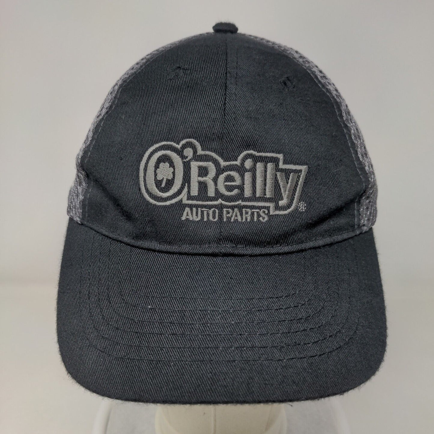 O'Reilly Auto Parts Strapback Mesh Back Hat Black One Size Embroidered