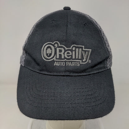 O'Reilly Auto Parts Strapback Mesh Back Hat Black One Size Embroidered