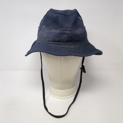 Unbranded Bucket Hat Boonie Blue One Size Chin Strap Foldable Outdoor