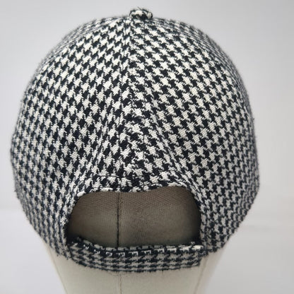 The Hatter Company Baseball Cap Black White One Size Houndstooth Pattern Hat