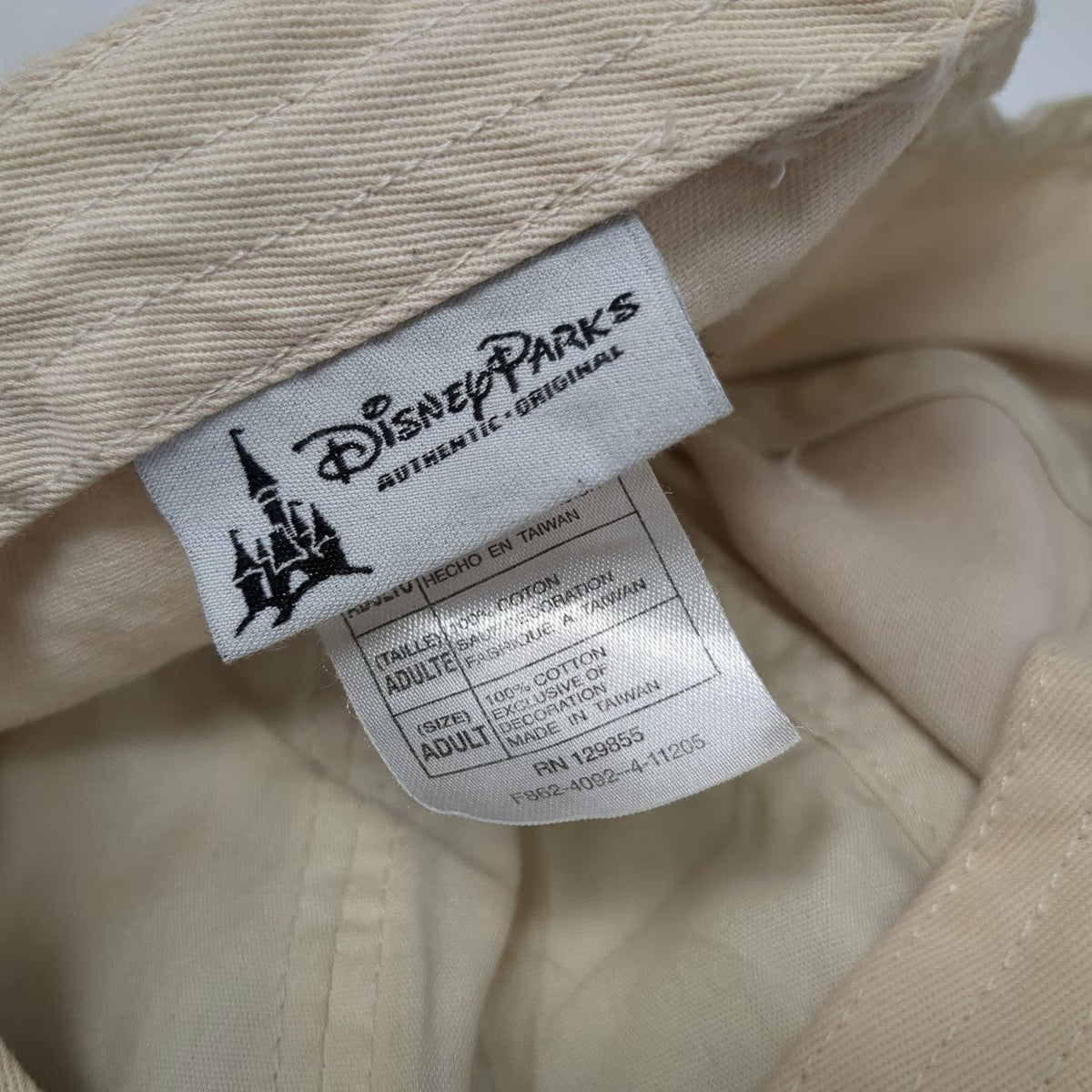 Disney Parks Baseball Cap Beige One Size Walt Disney World Mickey Mouse Hat
