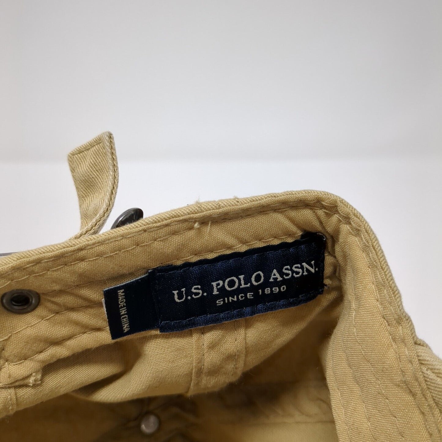 US Polo Assn. Slideback Baseball Cap Brown One Size Adjustable Embroidered