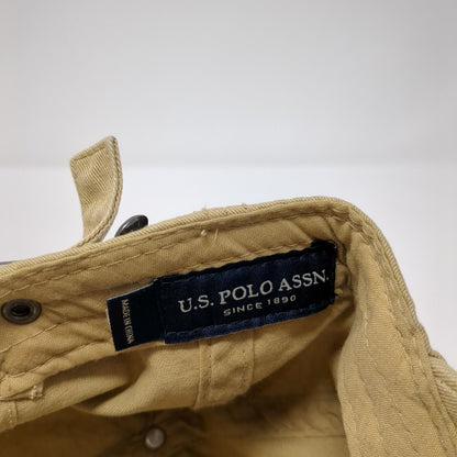 US Polo Assn. Slideback Baseball Cap Brown One Size Adjustable Embroidered