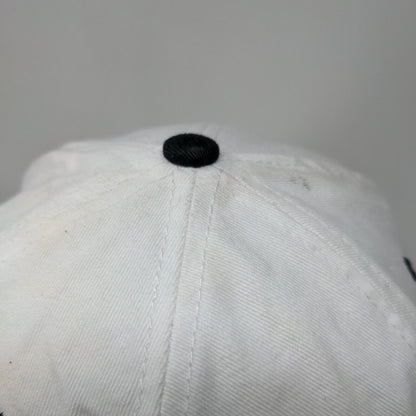 Skull Snapback Hat White OSFM Embroidered Vent Holes 6 Panel The Game