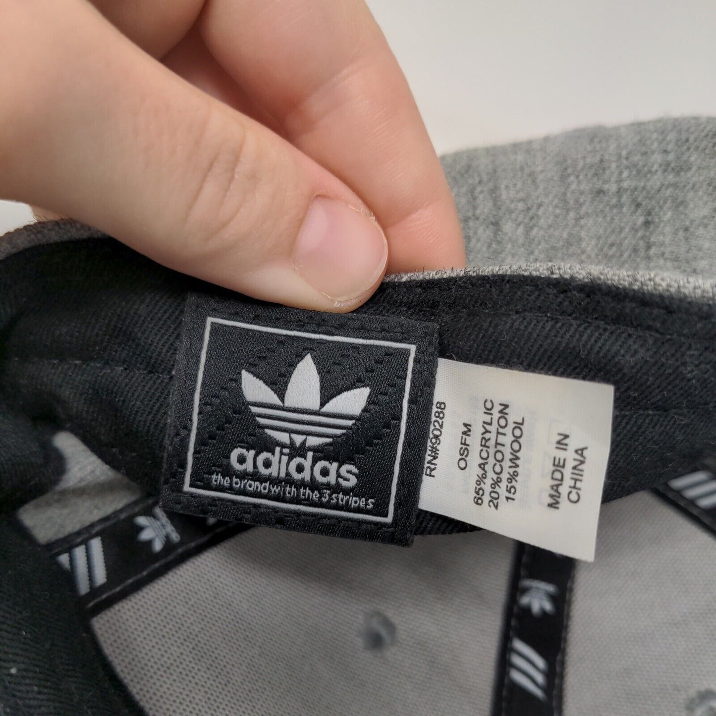 Adidas Snapback Hat Gray OSFM Adjustable Embroidered Trefoil Vented Holes