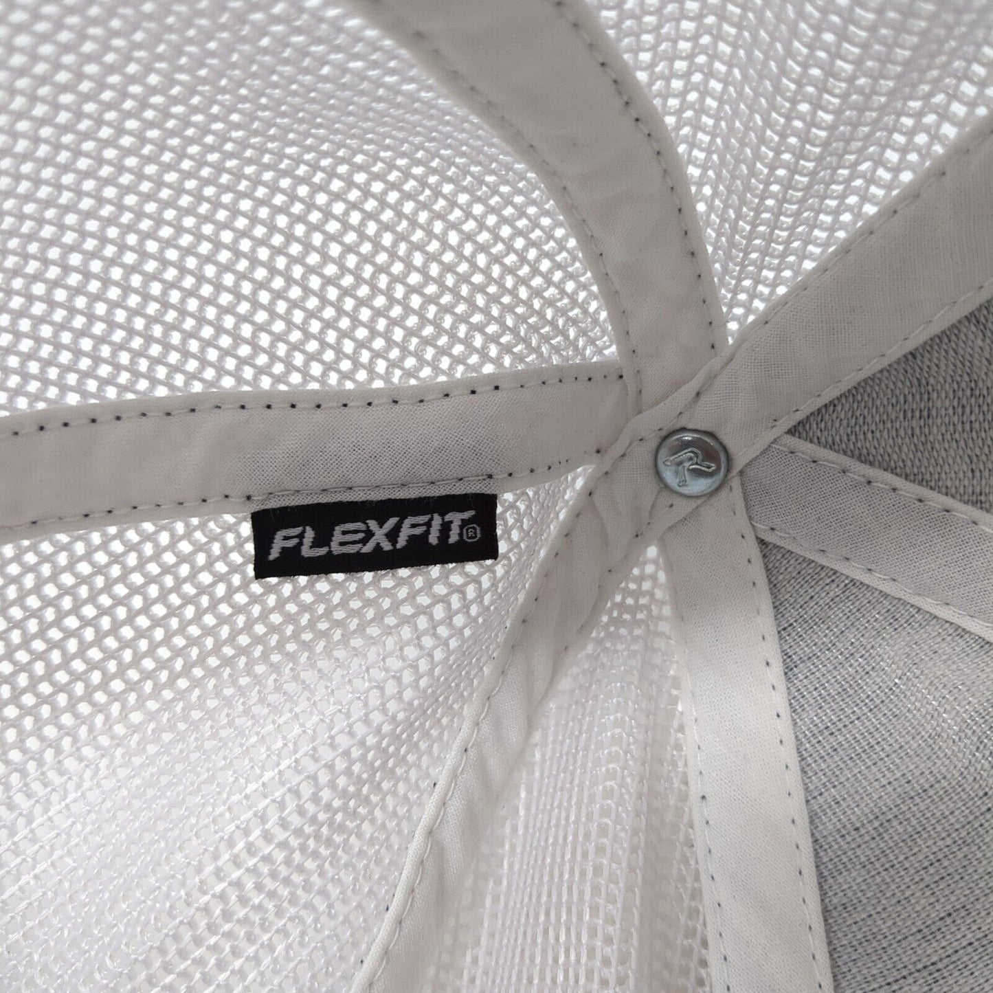 Fidelity National Title Fitted Trucker Hat Blue S/M Flexfit Mesh Back Richardson