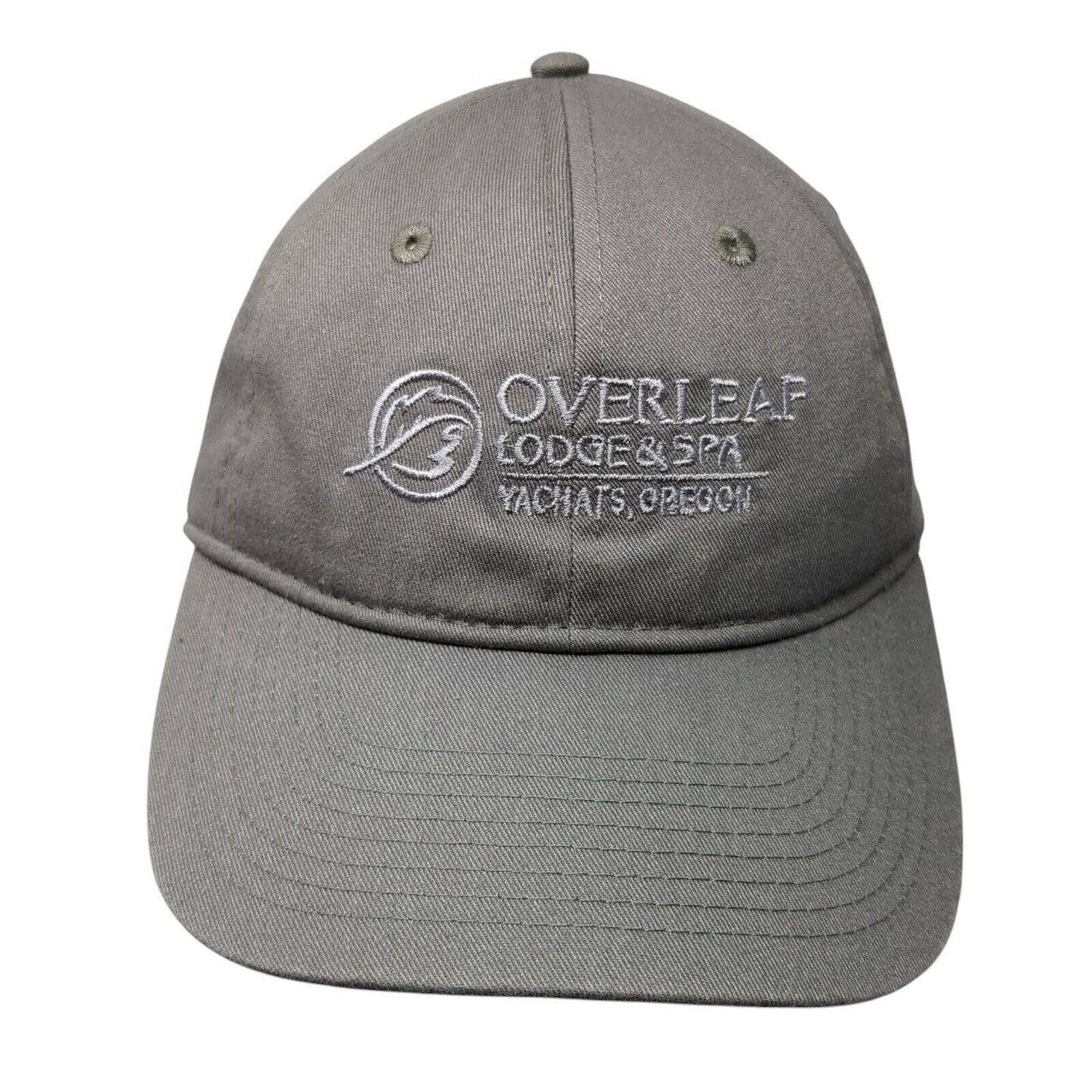 Overleaf Lodge & Spa Slideback Hat Gray One Size Adjustable Embroidered
