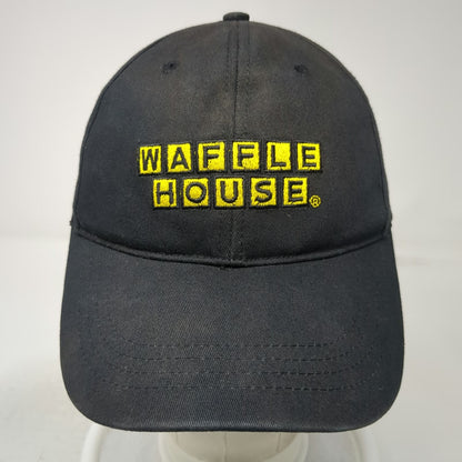 Waffle House Baseball Cap Black One Size Strapback Embroidered WH Logo Patch Hat