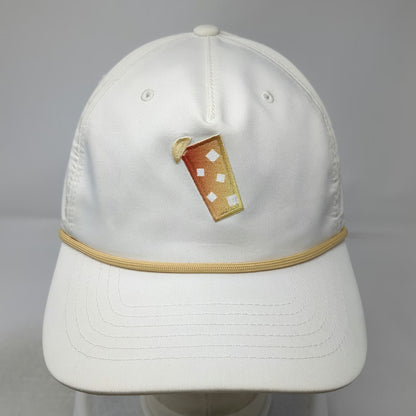 Puma 5 Panel Hat White One Size Arnold Palmer Drink Graphic Rope Pink Underbrim