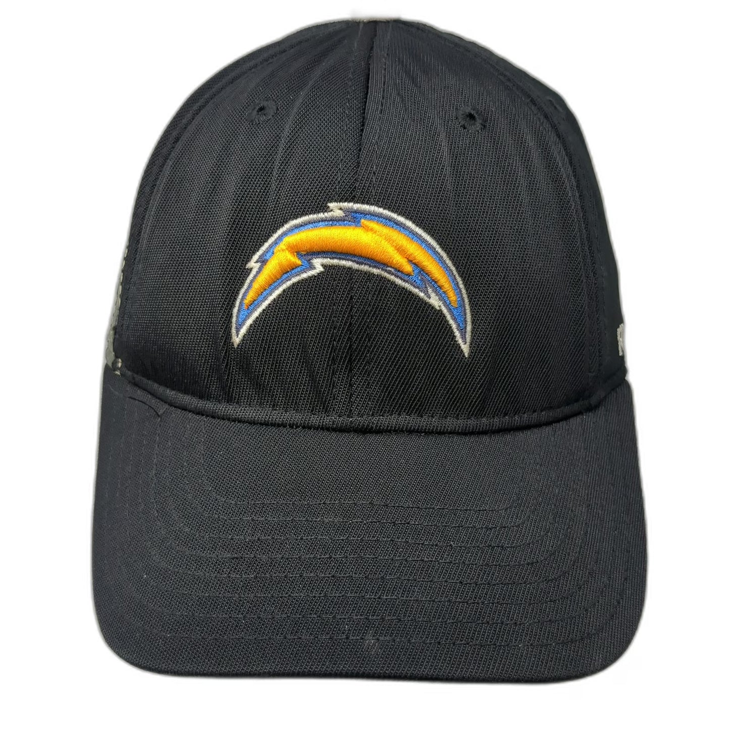 Chargers NFL Reebok Cap Black One Size Side Bolt Logo Stretch Fit Pattern Hat