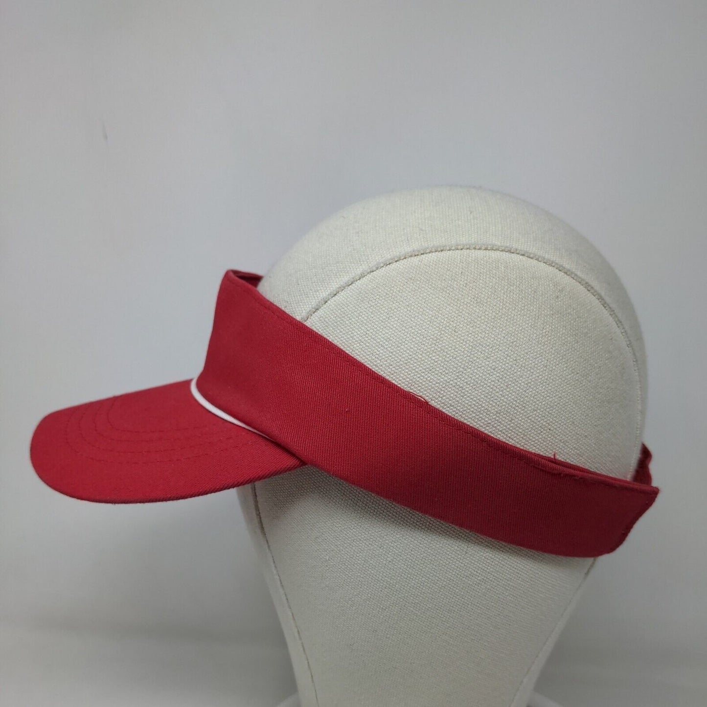 Unbranded Men's Strapback Sun Visor Hat Cap Red Adjustable Blank