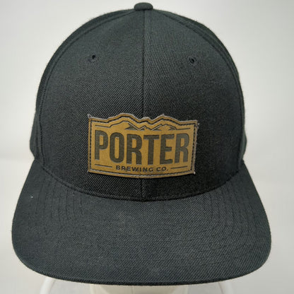 Richardson Snapback Black One Size Porter Brewing Co Brewery Patch Flat Brim Hat