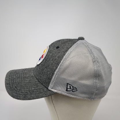 New Era NFL Pittsburgh Steelers Gray L Cap 39THIRTY Mesh Stretch Fit Logo Hat