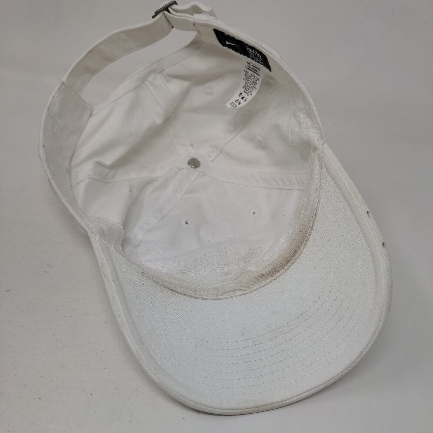 Nike Slideback Hat White OSFM Adjustable Embroidered Heritage86 6 Panel