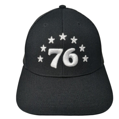 76 Snapback Trucker Hat Black One Size Mesh Back Embroidered Local