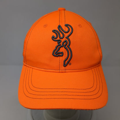 Browning Strapback Hat Orange One Size Adjustable Embroidered 6 Panel Polyester