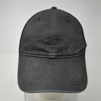 Unbranded Strapback Trucker Hat Black One Size Adjustable Mesh Back Blank
