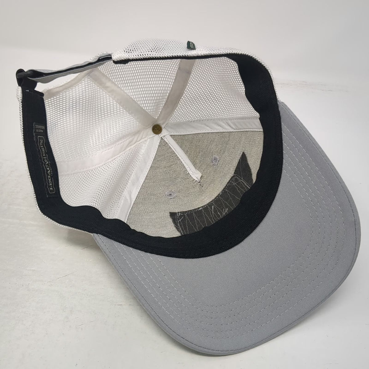 Legacy 5 Panel Gray Hat Montana Mountain Patch White Mesh One Size Strapback