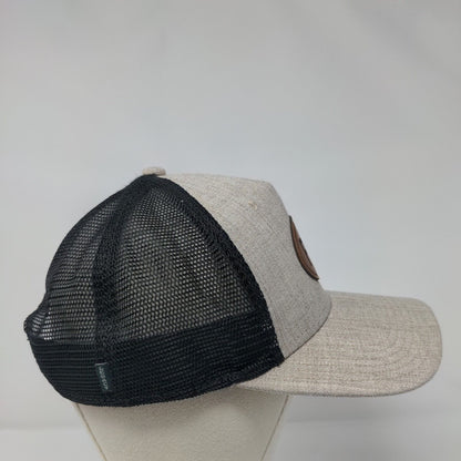 PNW Seaside Oregon Snapback Trucker Hat Tan One Size Mesh Back Legacy