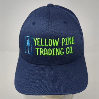 Yellow Pine Trading Co. Fitted Hat Blue Large-XL Embroidered Flexfit