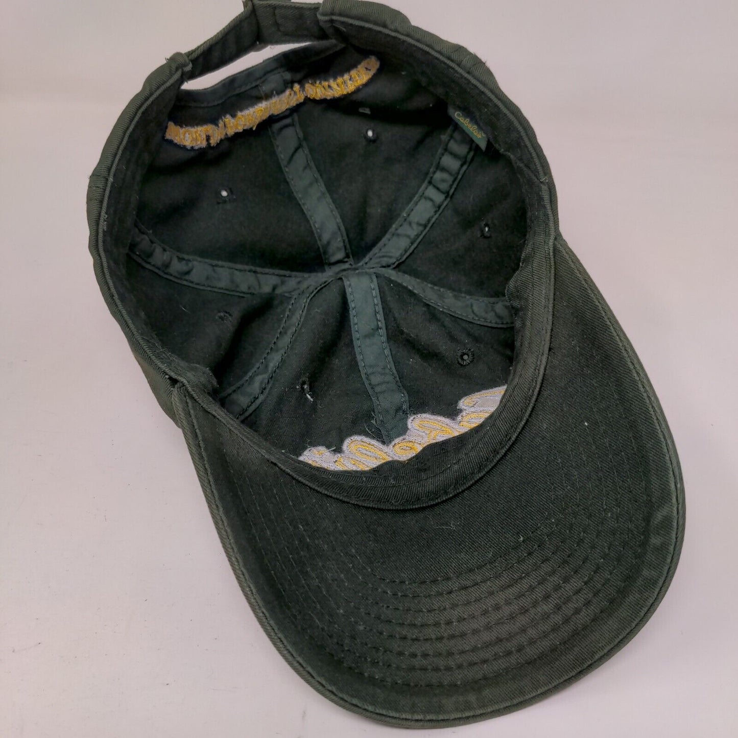 Cabela's Slideback Hat Green One Size Embroidered World's Foremost Outfitter