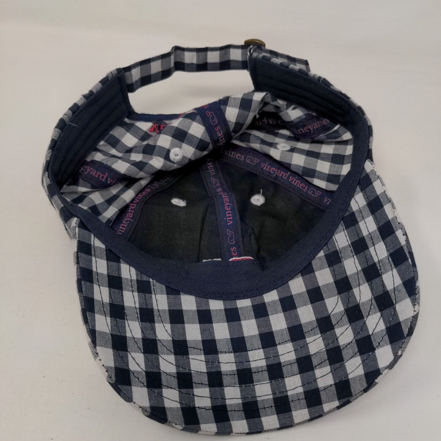 Vineyard Vines Slideback Hat Multicolor OS Adjustable Checkered Embroidered