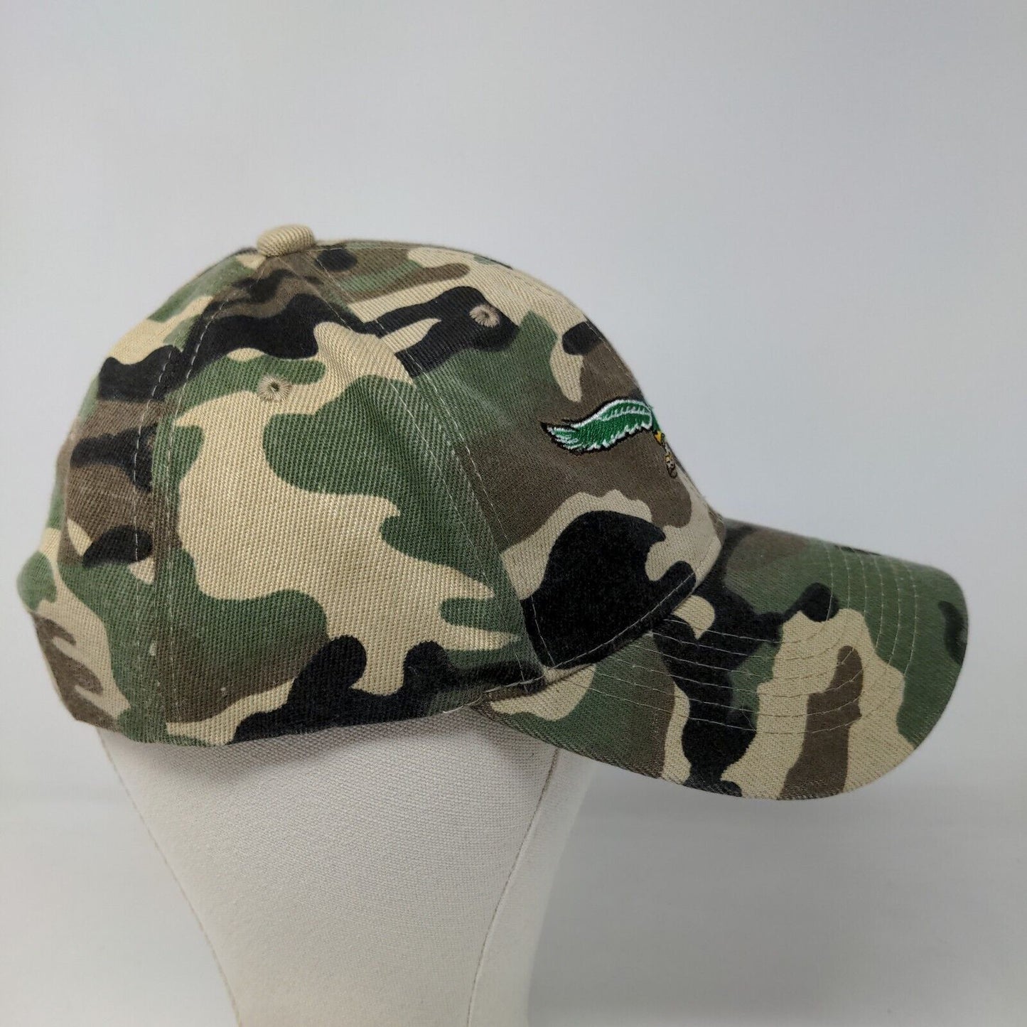 Unbranded Men's Strapback Camo Hat Adjustable Embroidered Green Bird Logo